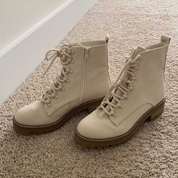 Universal Thread Shoes Target Womens Parker Combat Boots Cream 85